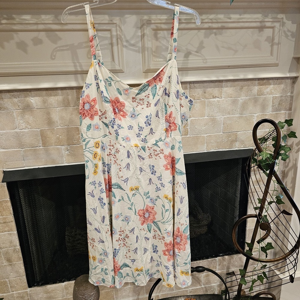 Old Navy Midi Dress XL Floral Smocked Sundress Cottagecore